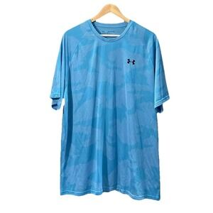 Men's Under Armour Heatgear Loose Fit Velocity Polyester Short Sleeve Sz 2XL